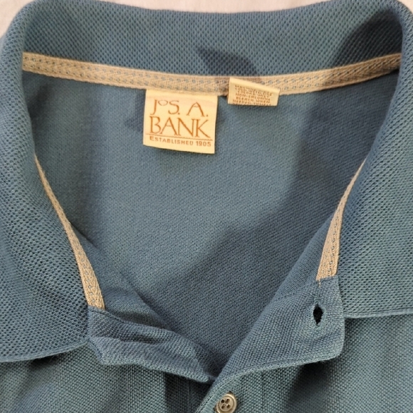 NEW, Jos. A. Bank Blue Polo Shirt Short Sleeve Casual - Picture 12 of 14